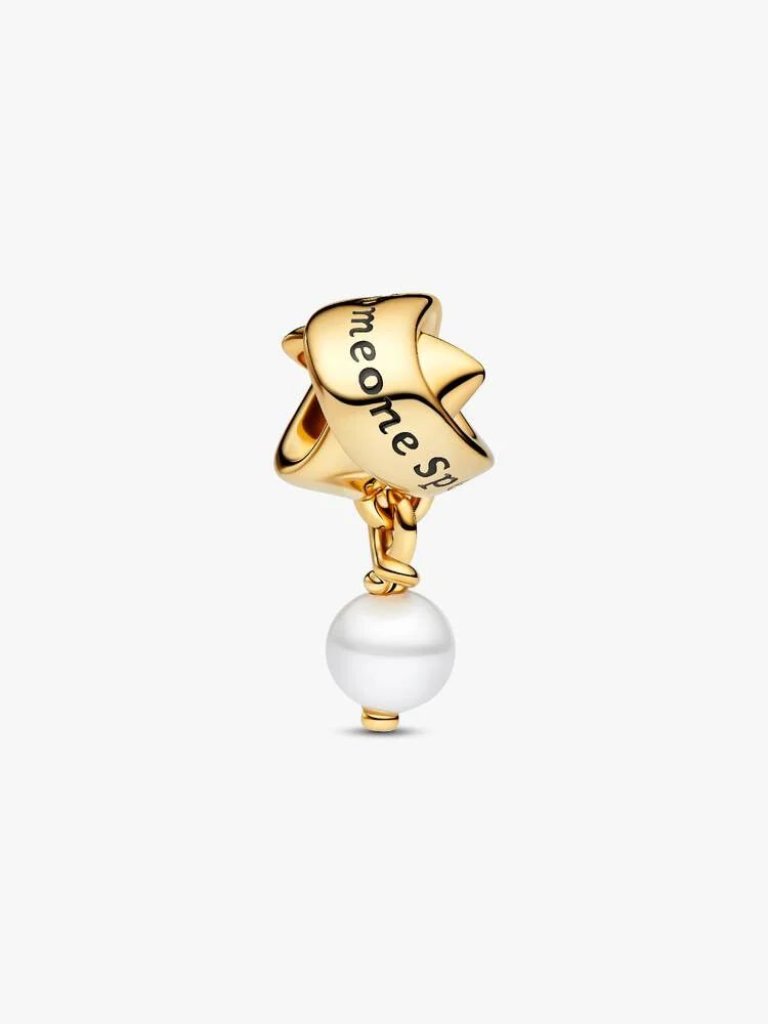 Pandoratreated Freshwater Cultured Pearl Ribbon Charm 39$